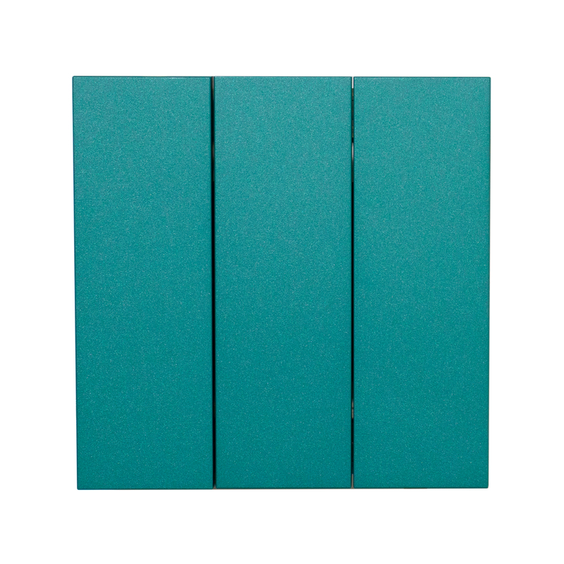 Фронтальна панель вимикача трьохклавішного, трендовий бірюзовий 26