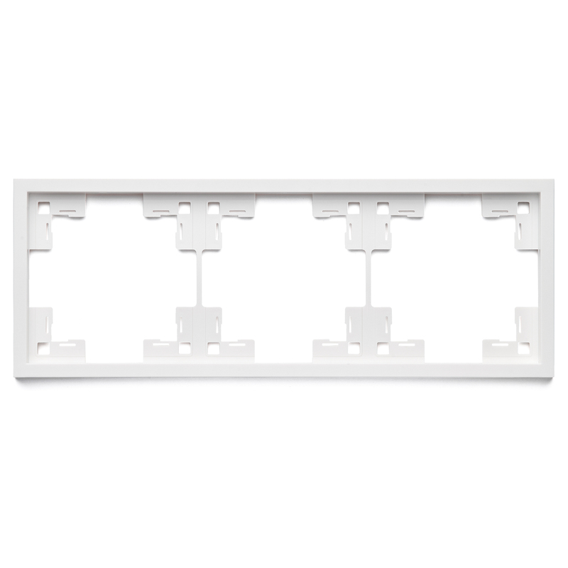 Рамка тримісна універсальна Quadrant, дотик білого