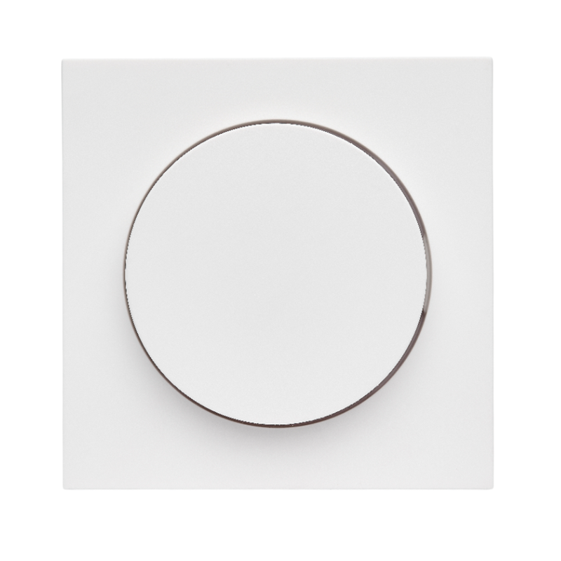 Dimmer front panel, matte white