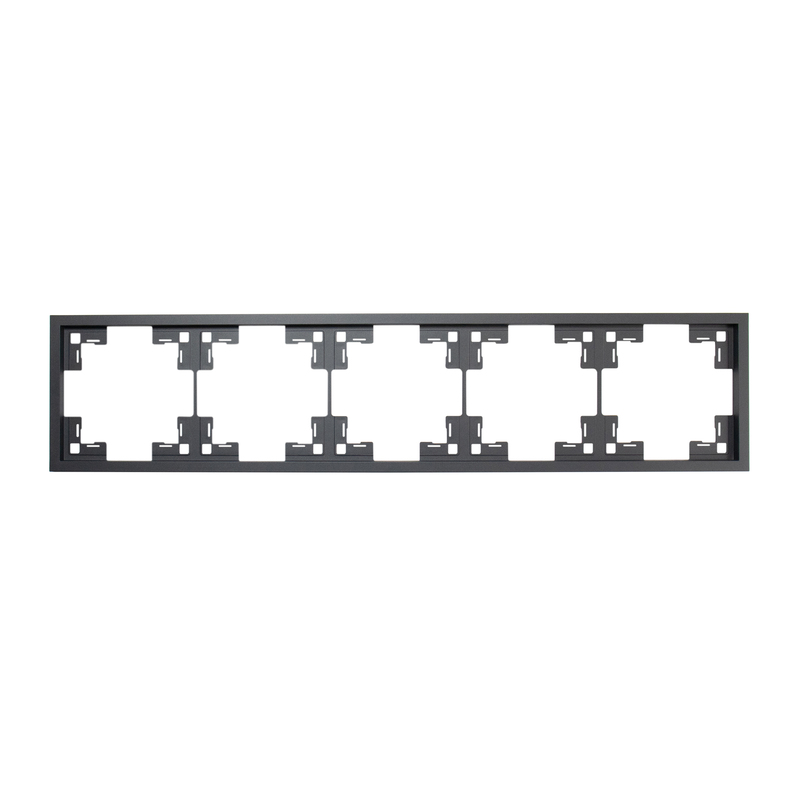 Рамка п'ятимісна універсальна Quadrant, матовий графіт