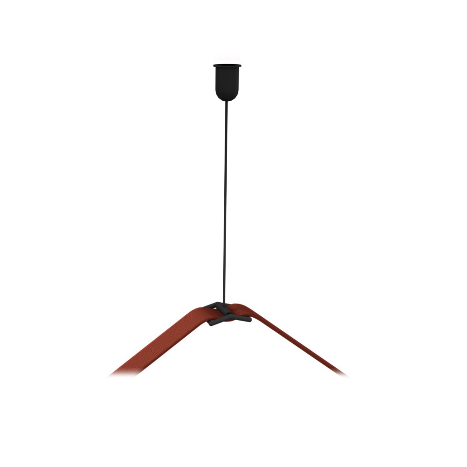 Hanging clamp with wire, black