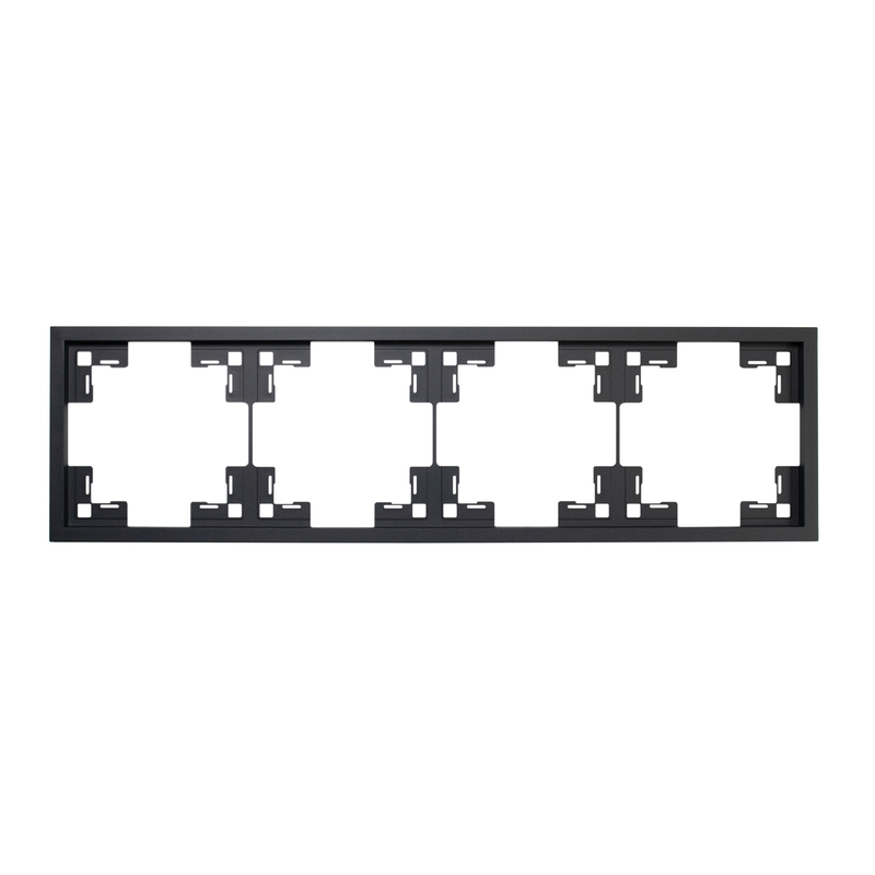 Рамка чотиримісна універсальна Quadrant, матовий графіт