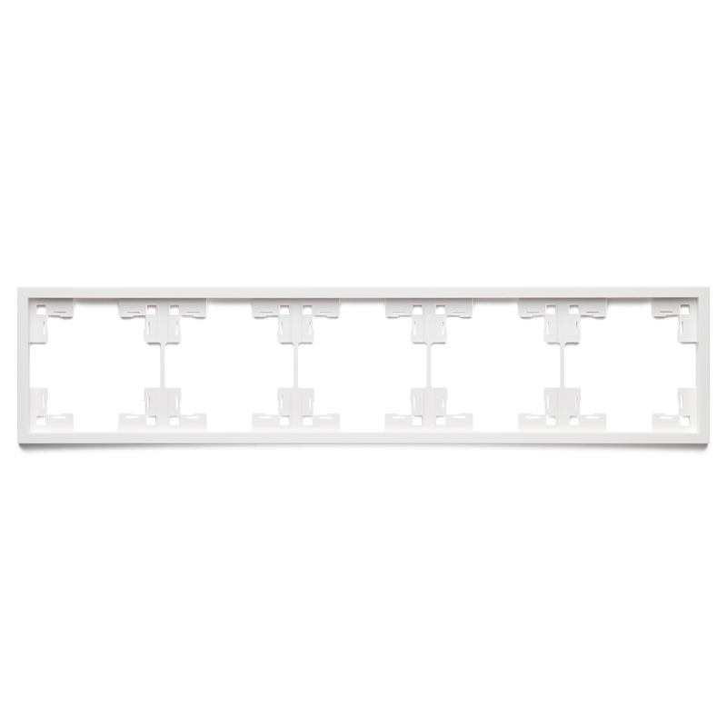 Рамка п'ятимісна універсальна Quadrant, дотик білого