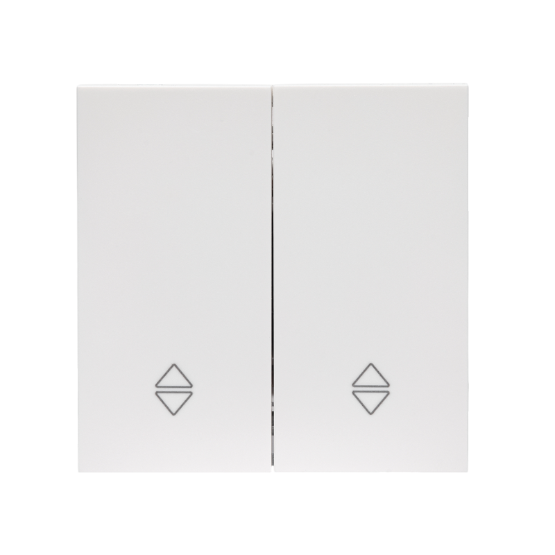 Front panel of the two-button passage switch, matte white