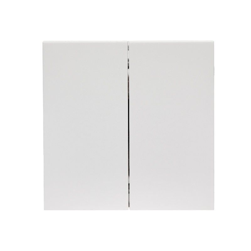 Front panel of the two-button switch, matte white