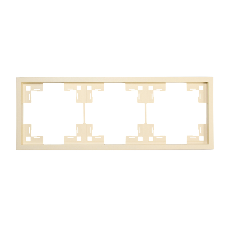 Рамка тримісна універсальна Quadrant, нувія крем