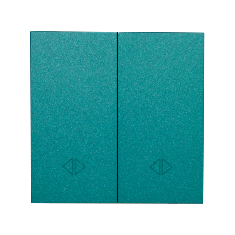 Фронтальна панель вимикача двоклавішного перехресного, трендовий бірюзовий 26