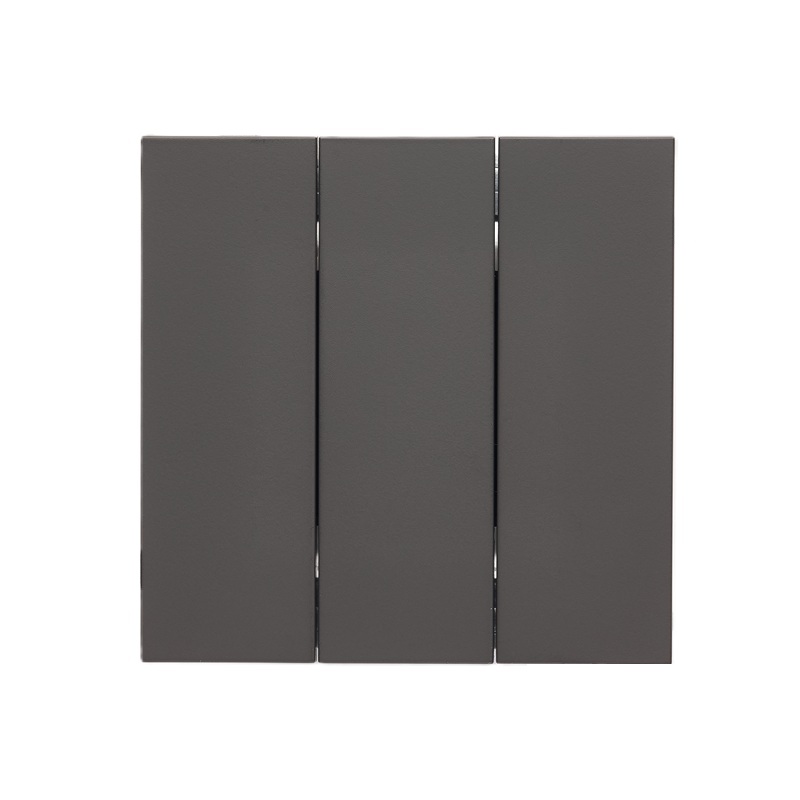 Front panel of the three-button switch, midnight gray