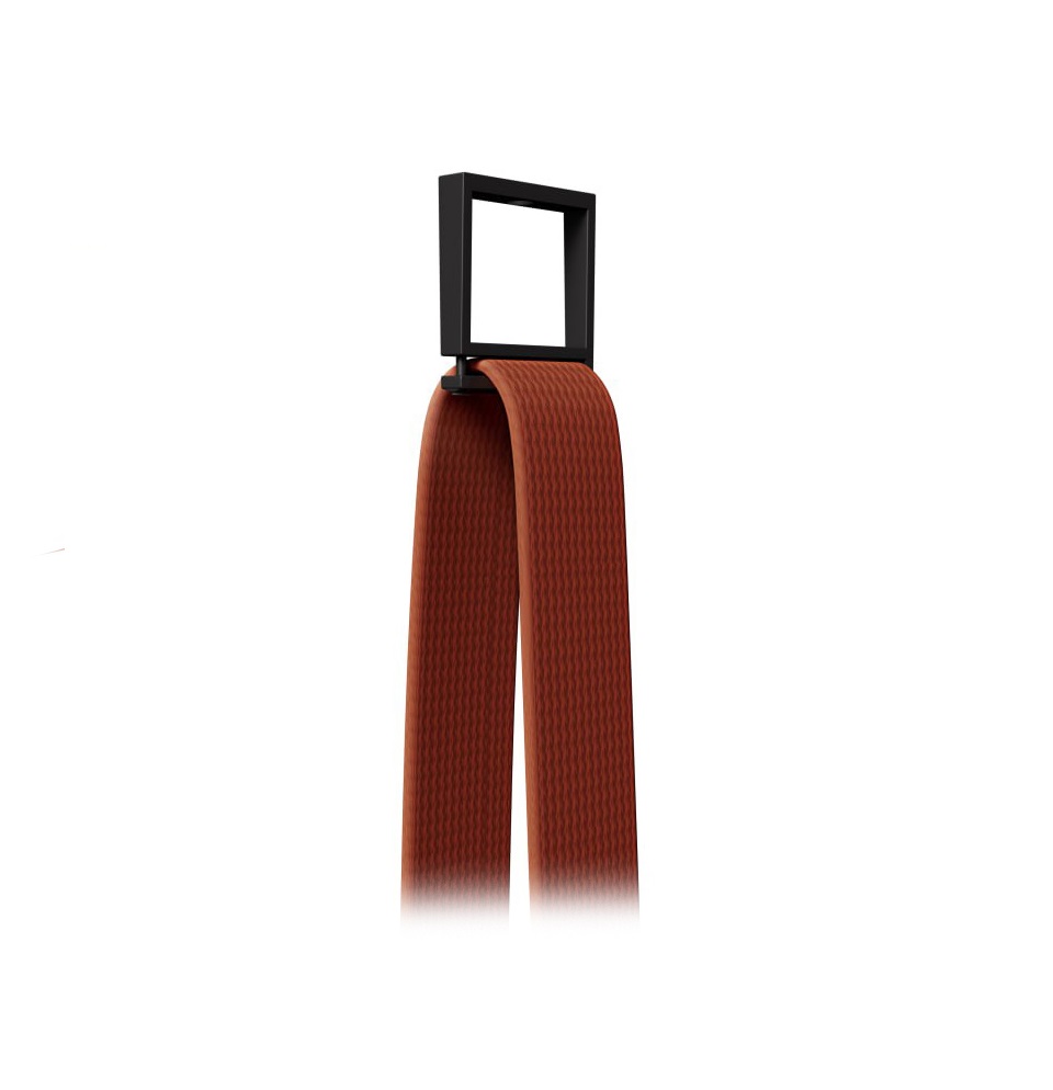 Suspension textile track fastening, black