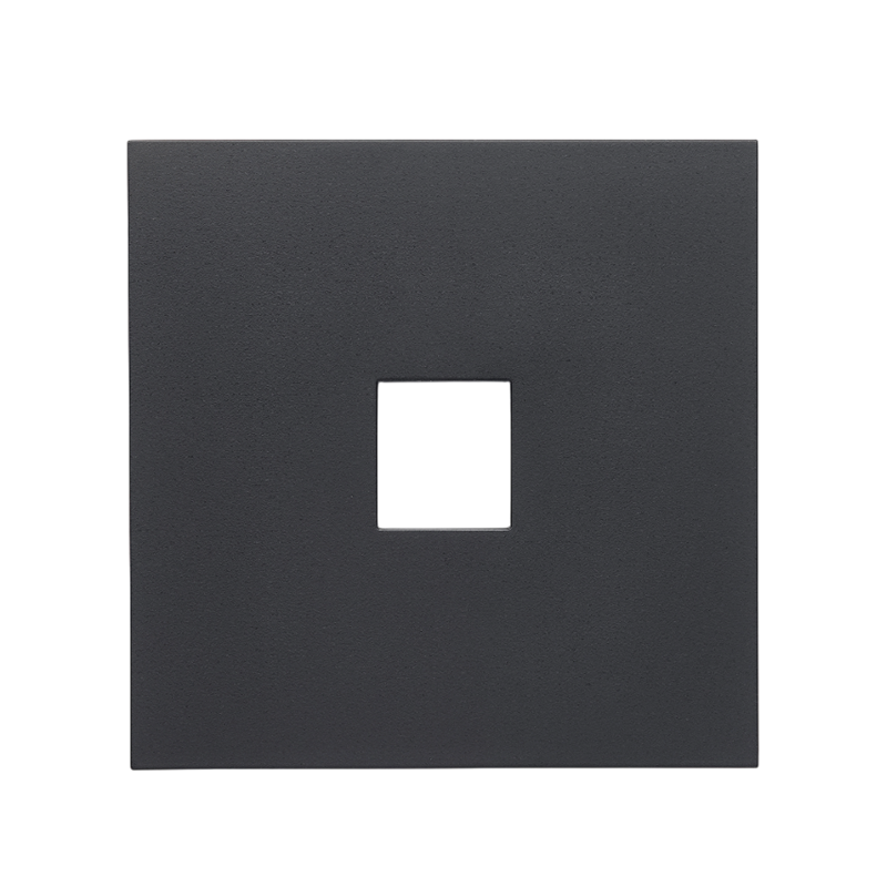 Front panel of a computer socket, matte black