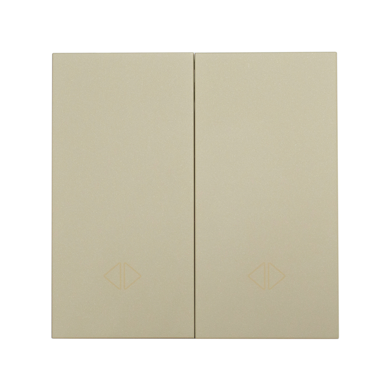Фронтальна панель вимикача двоклавішного перехресного, тихий оливковий