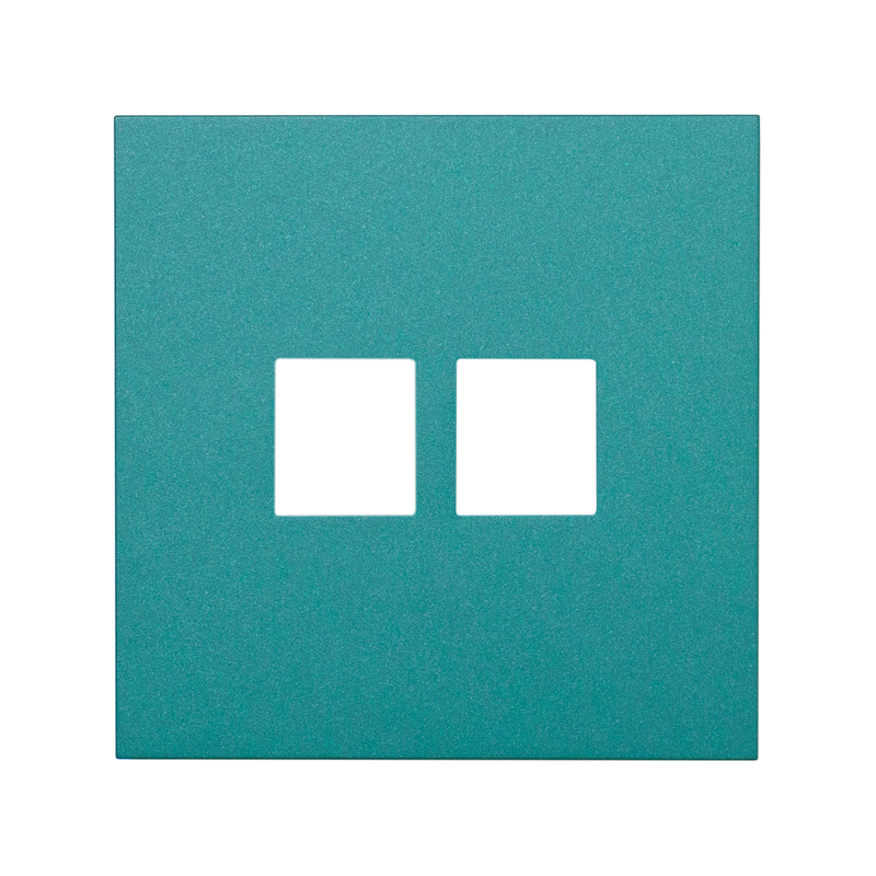 Фронтальна панель розетки подвійної комп'ютерної, трендовий бірюзовий 26