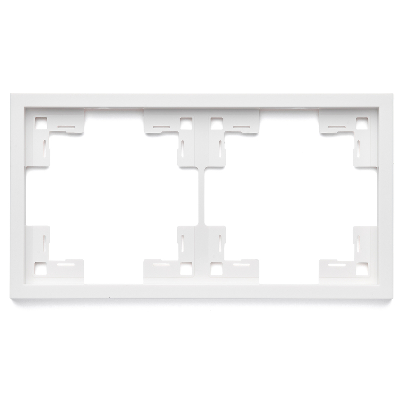 Рамка двомісна універсальна Quadrant, дотик білого