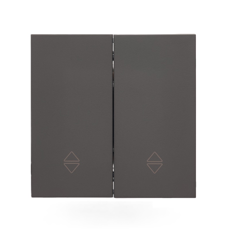 Front panel of the two-button passage switch, midnight gray