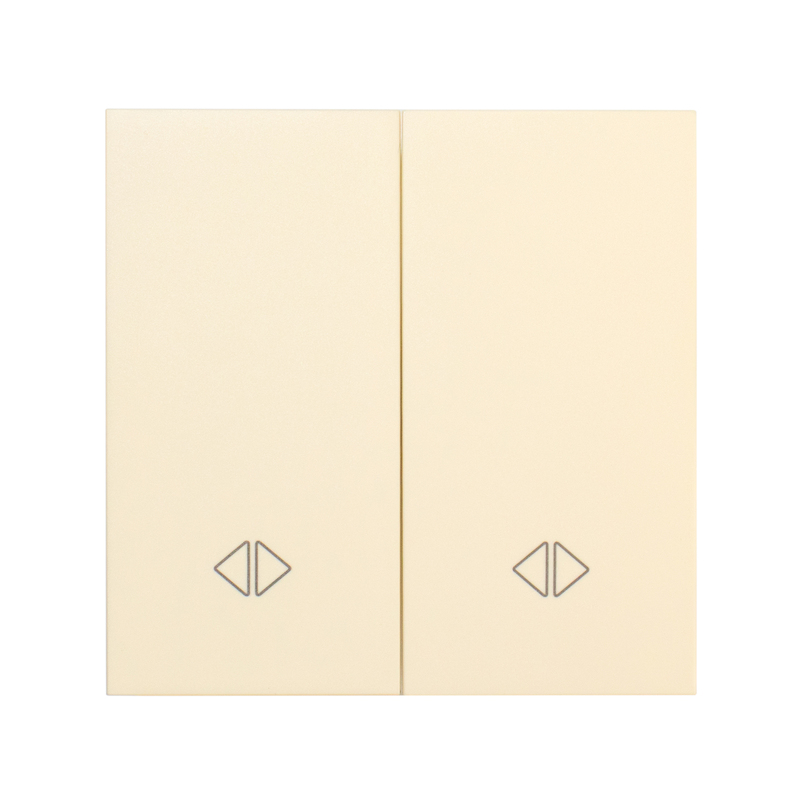 Фронтальна панель вимикача двоклавішного перехресного, нувія крем