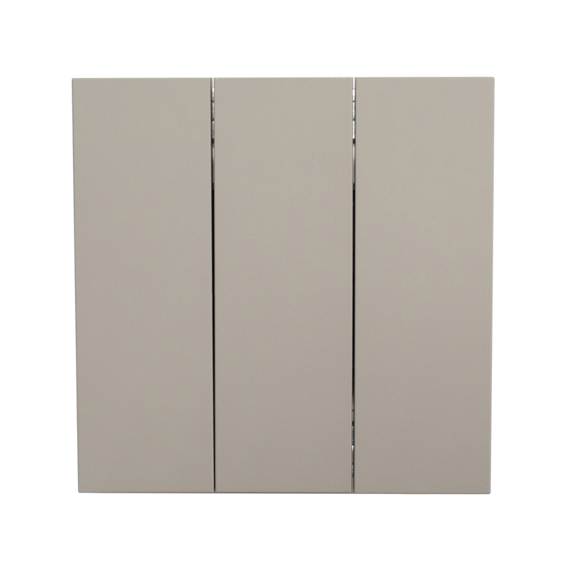 Фронтальна панель вимикача трьохклавішного, дотик грейж