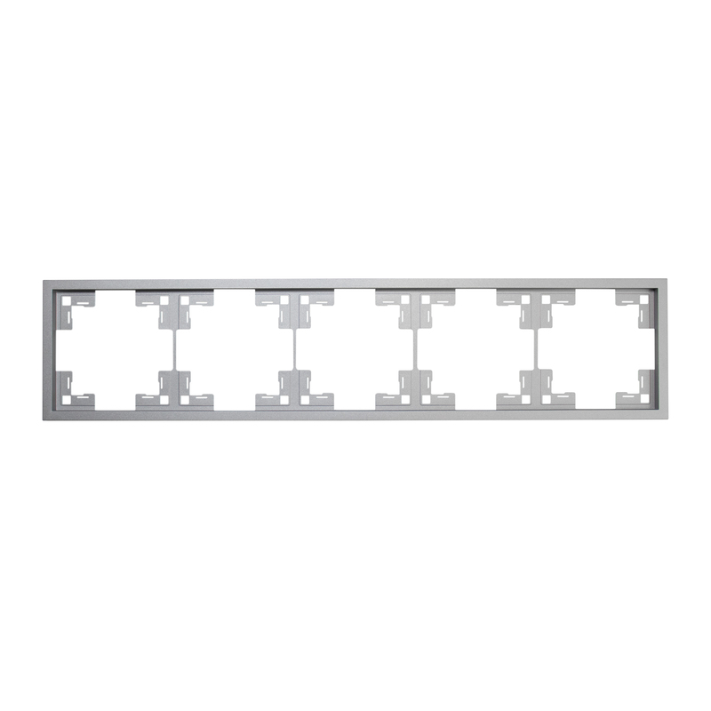 Рамка п'ятимісна універсальна Quadrant, матовий алюміній