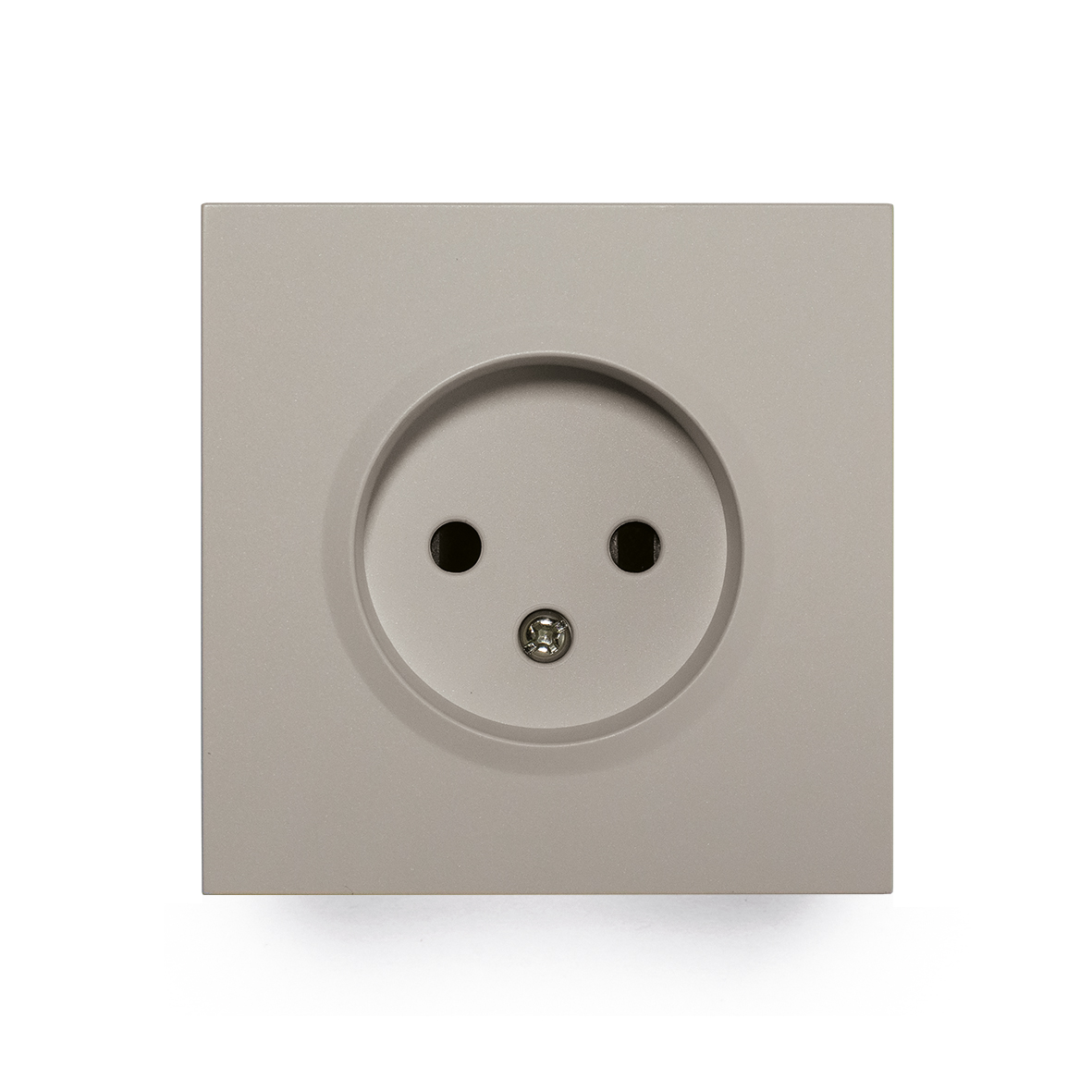 Фронтальна панель розетки одинарної без заземлення, дотик грейж