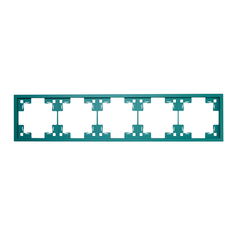 Рамка п'ятимісна універсальна Quadrant, трендовий бірюзовий 26