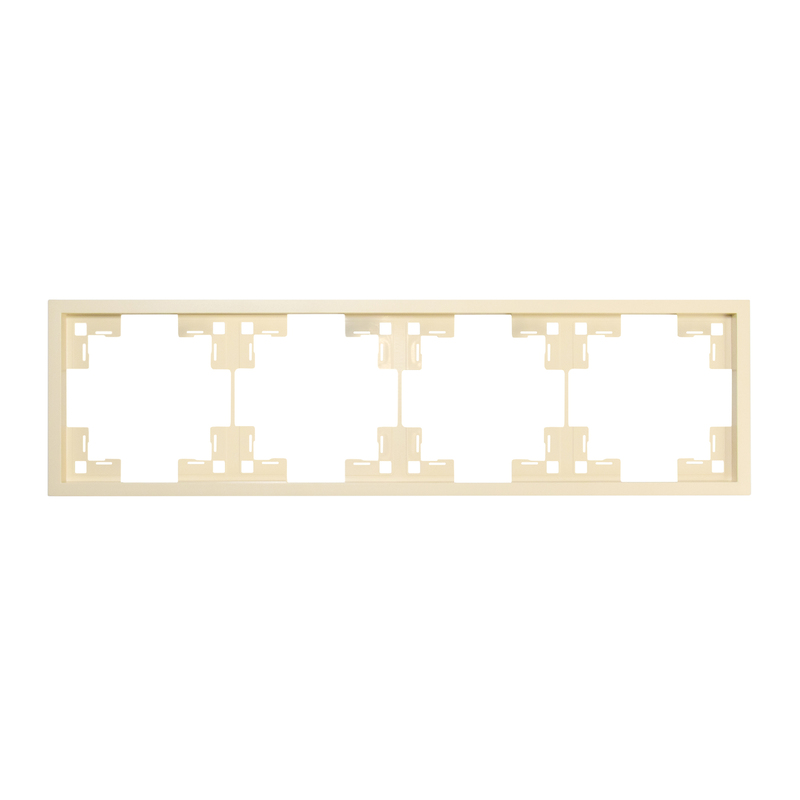 Рамка чотиримісна універсальна Quadrant, нувія крем