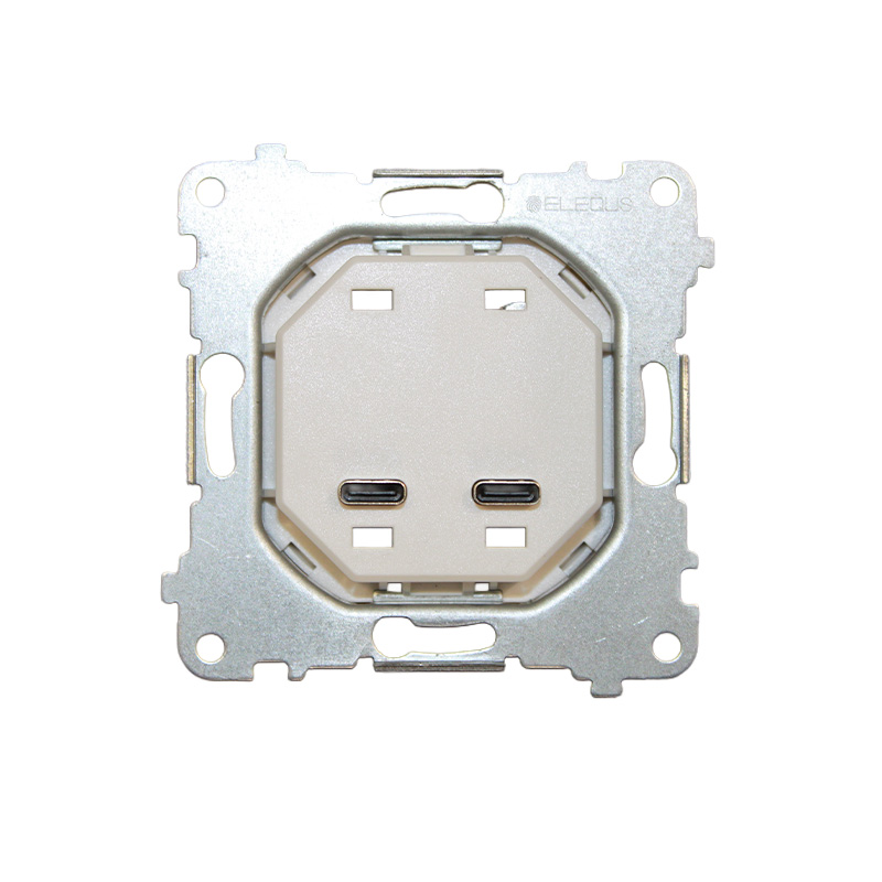 Механізм розетки-USB Fast-Charging 60W (type C+C)