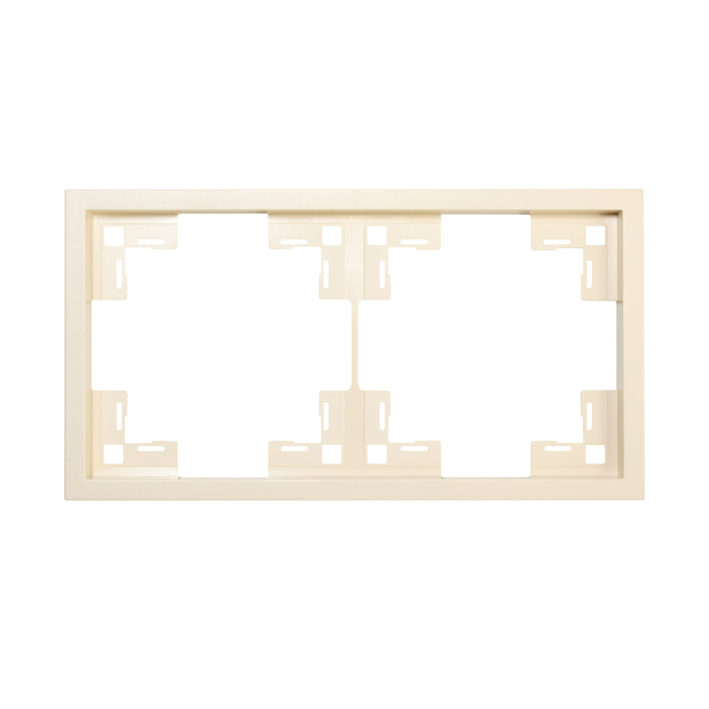 Рамка двомісна універсальна Quadrant, нувія крем