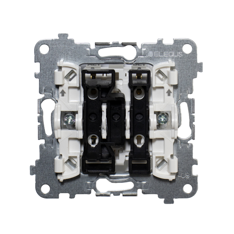 Механізм вимикача двоклавішного імпульсного