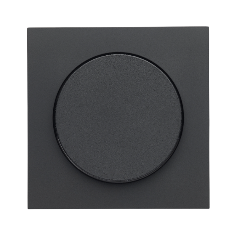 Dimmer front panel, matte black