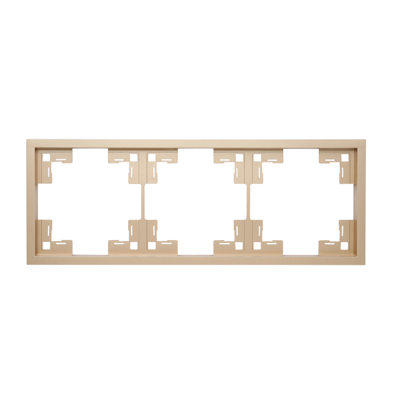 Triple universal frame Quadrant, soft aurum