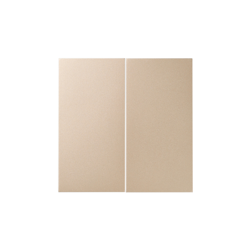 Front panel of the two-gang intermediate switch, soft aurum