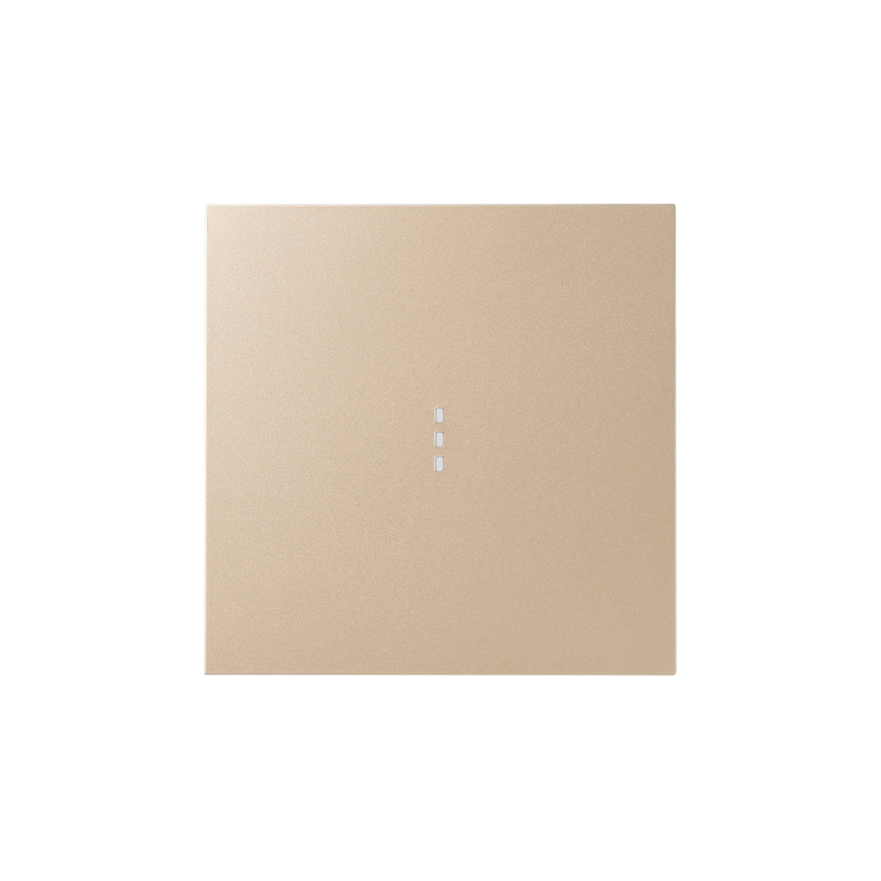 Front panel of the single-button switch with backlight, soft aurum