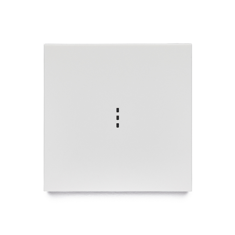 Фронтальна панель вимикача одноклавішного з підсвіткою, дотик білого