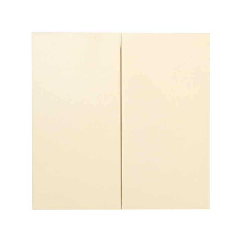 Фронтальна панель вимикача двоклавішного, нувія крем