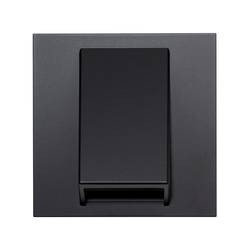 Фронтальна панель кабельного виводу, матовий чорний