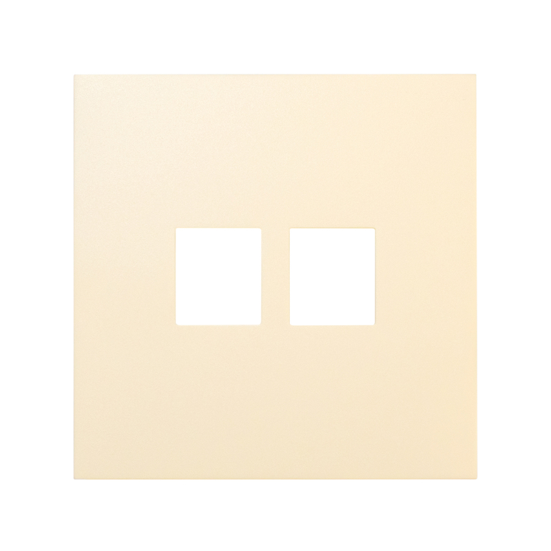Фронтальна панель розетки подвійної комп'ютерної, нувія крем