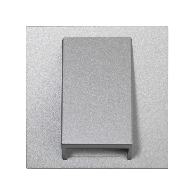 Фронтальна панель кабельного виводу, матовий алюміній