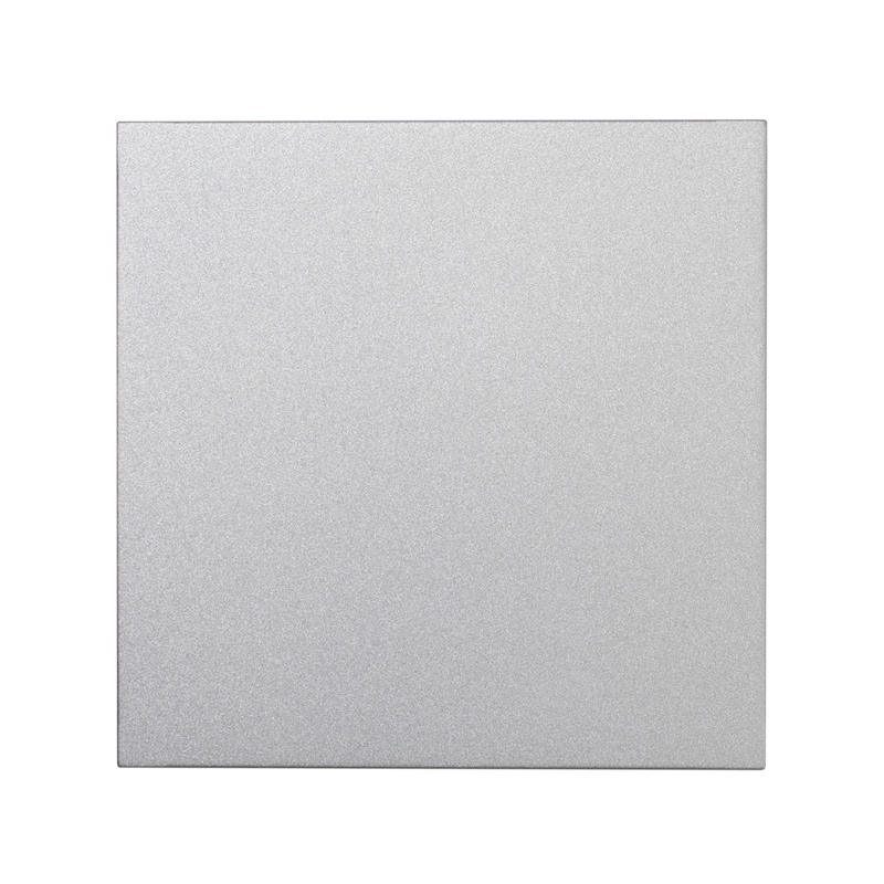 Фронтальна панель вимикача одноклавішного, матовий алюміній