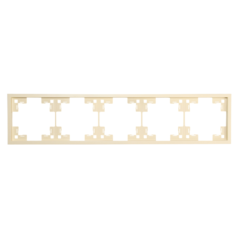 Рамка п'ятимісна універсальна Quadrant, нувія крем