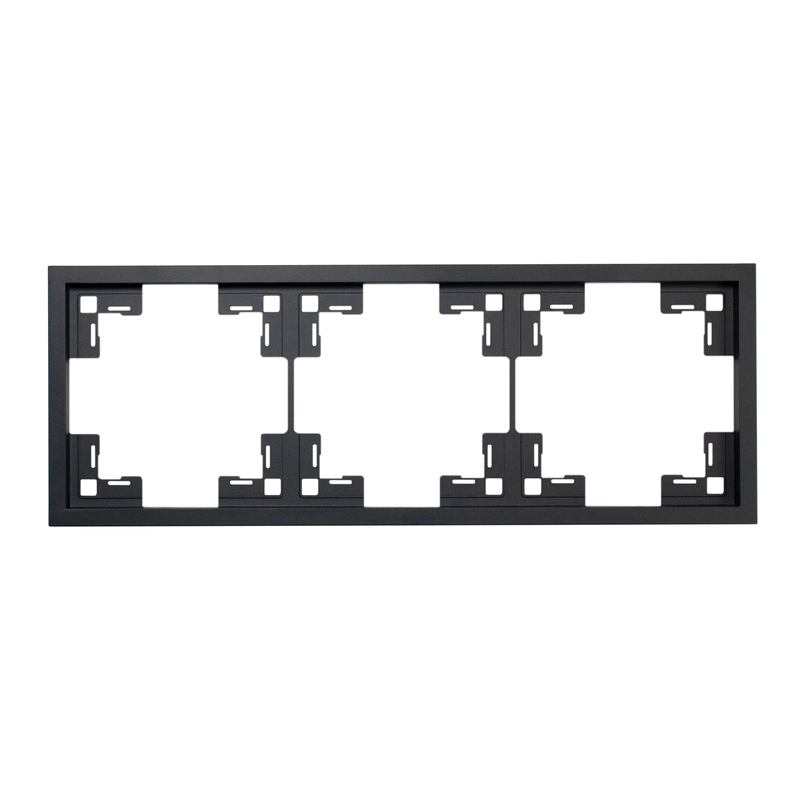 Рамка тримісна універсальна Quadrant, матовий графіт