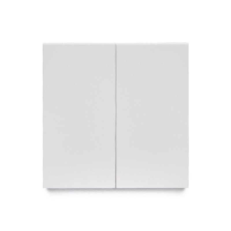 Фронтальна панель вимикача двоклавішного, дотик білого