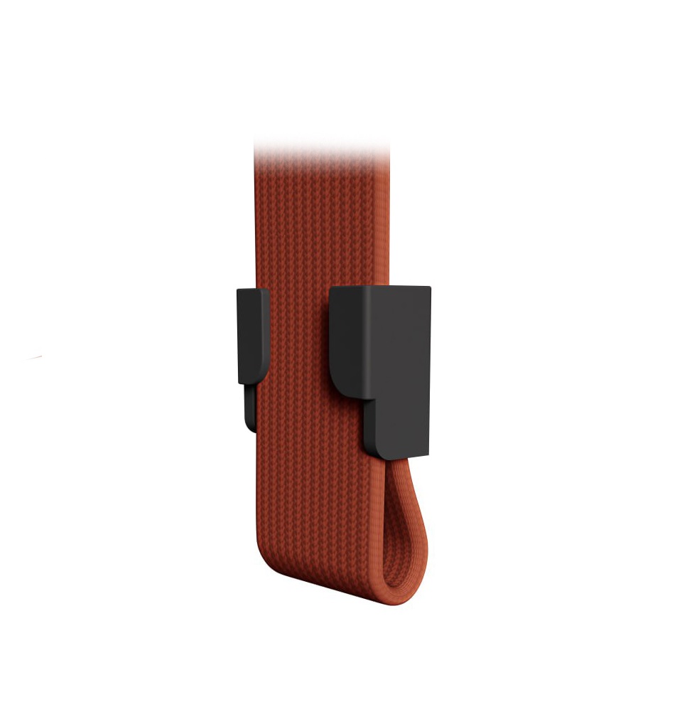 Textile track end cap (double wire), black