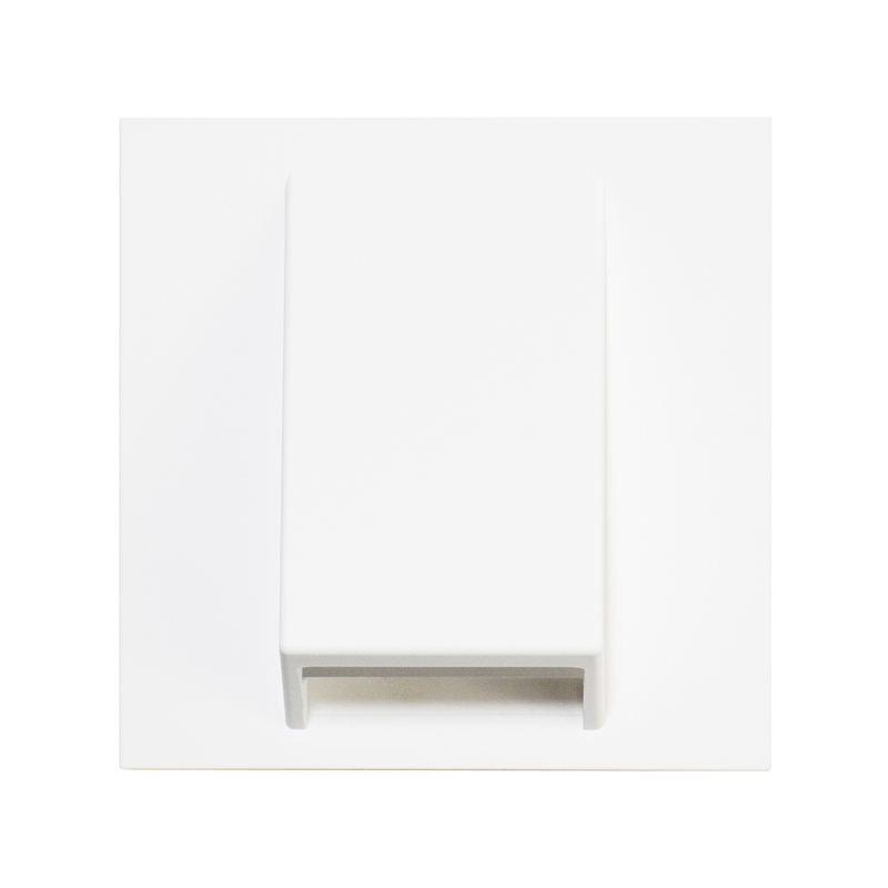 Фронтальна панель кабельного виводу, матовий білий